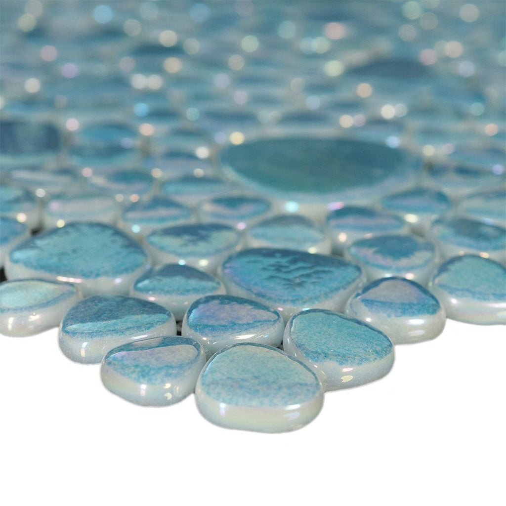 Coastline, Mixed Pebble Glass Tile | Pool, Spa, and Kitchen Tile