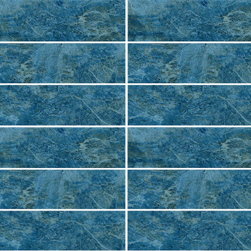 Cobalt 6" x 20" Tile | ESTWAVECOBALT620 | Aquatica Porcelain Pool Tile