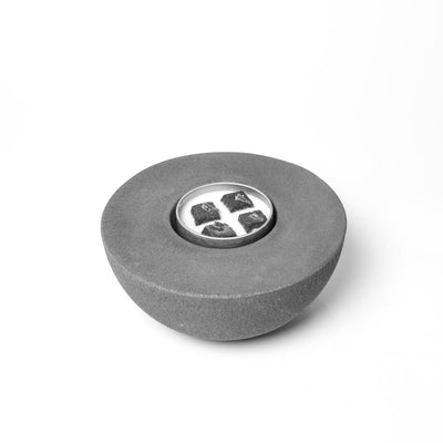 Concrete Semi-Round Table Top Fire Pit | Outdoor Fire Feature