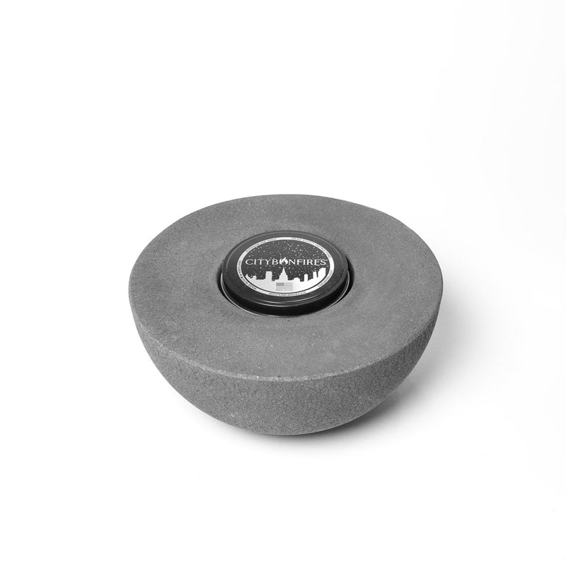 Concrete Semi-Round Table Top Fire Pit | Outdoor Fire Feature