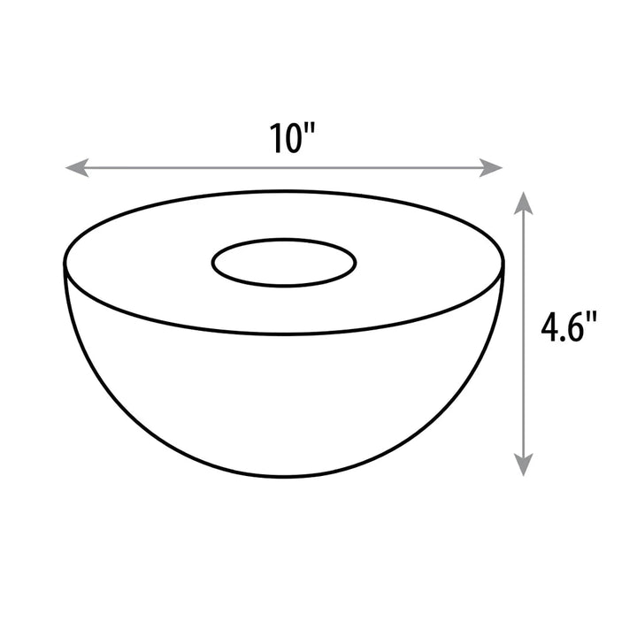 Concrete Semi-Round Table Top Fire Pit | Outdoor Fire Feature