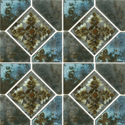 Cotto, 6" x 6" Deco | JOYA-504 | Fujiwa Porcelain Pool Tile