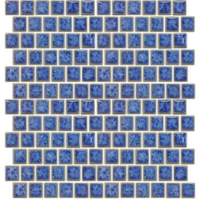 Crystal Blue, 1" x 1" | TNT-031 | Fujiwa Porcelain Pool Tile