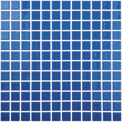 Denim Blue Slip Resistant, 1" x 1" Glass Tile | Pool Tile by Vidrepur