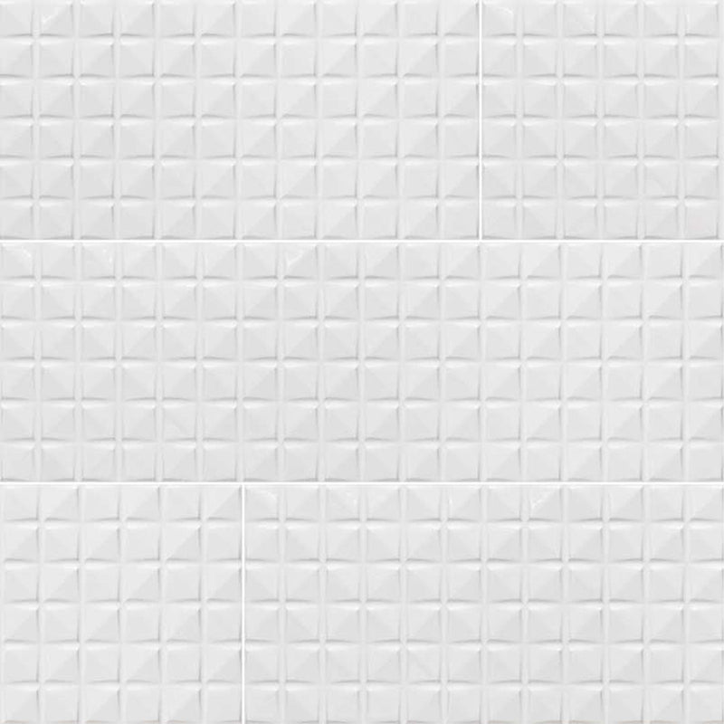 Dymo White Checkered Ceramic Tile | Kitchen backsplash, Shower, and Wall Tile