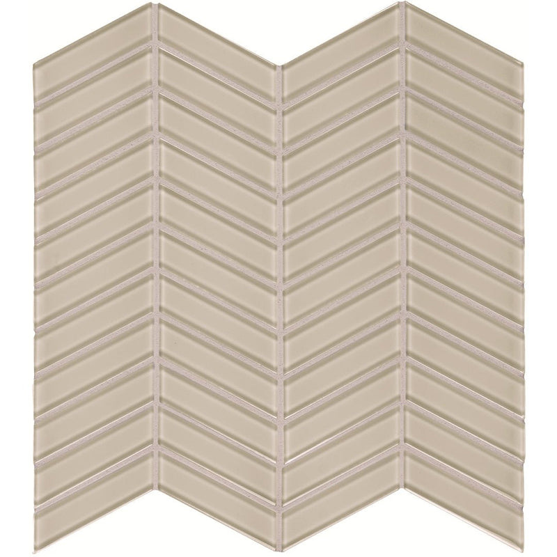 Cloud Chevron, Glass Tile | Tesoro Backsplash & Wall Tile