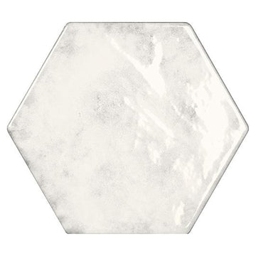 Esamarine Bianco, Hexagon Ceramic Tile | Kitchen & Bathroom Tile
