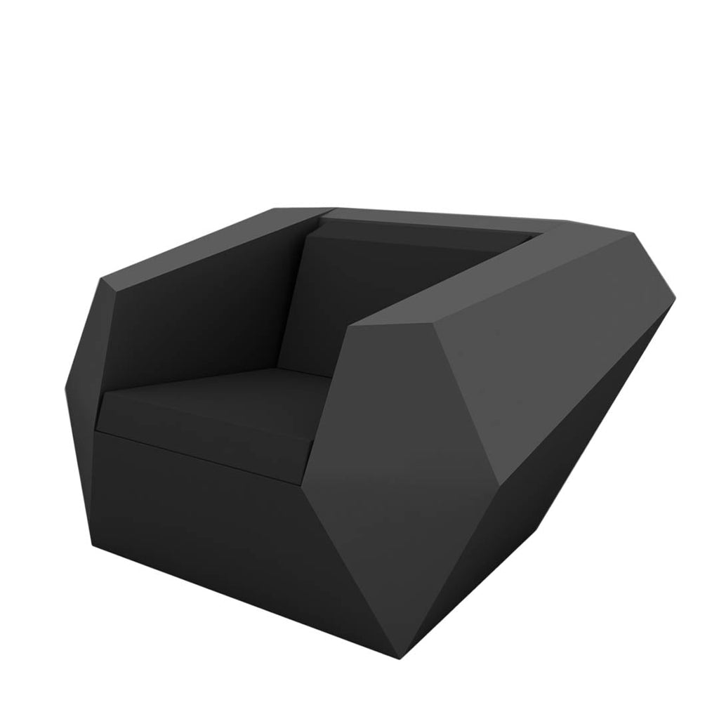 Faz Lounge Chair with Cushion | Modern Patio Furniture - Anthracite