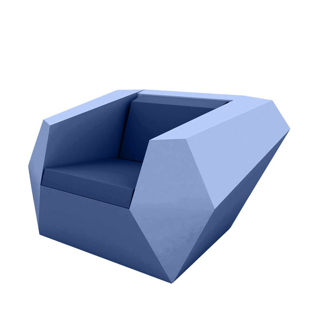 Faz Lounge Chair with Cushion | Modern Patio Furniture - Notte Blue