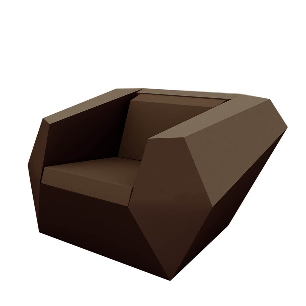 Faz Lounge Chair with Cushion | Modern Patio Furniture - Bronze