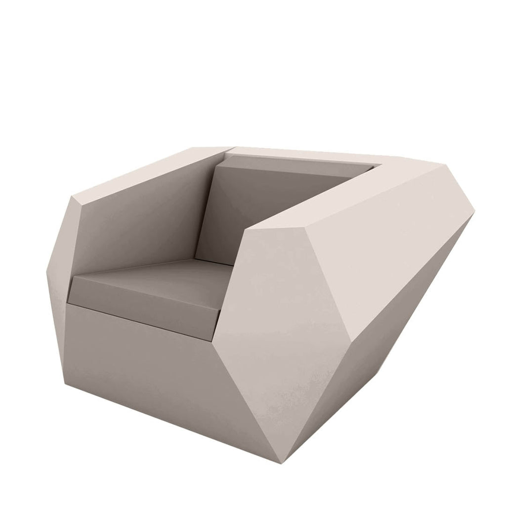 Faz Lounge Chair with Cushion | Modern Patio Furniture - Taupe