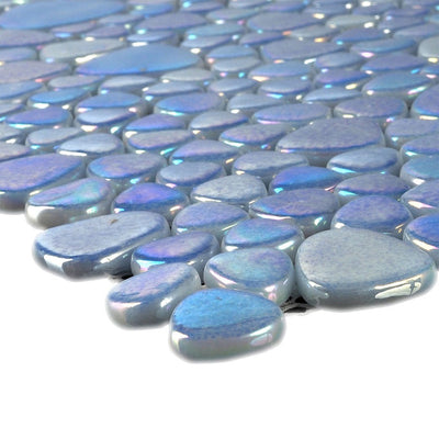Fish Tail, Mixed Pebble Glass Tile | Pool, Spa, & Kitchen Tile