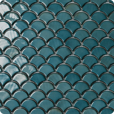 FISH SCALE POOL TILE