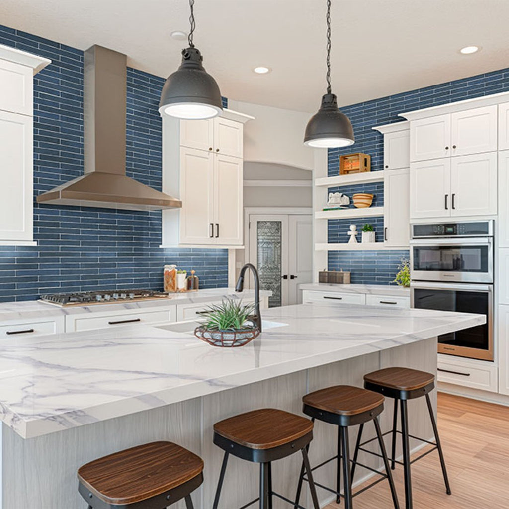 Flamenco Hale Navy, 2" x 18" Porcelain Tile | MSI Wall Tile