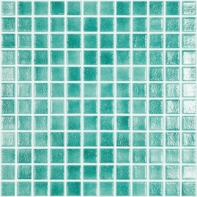 Fog Dark Caribbean Green Nieblas, 1" x 1" - Glass Tile