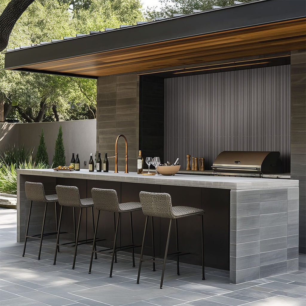 Folk Charcoal, 7" x 16" | Porcelain Kitchen and Bath Tile by MSI