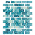 Forest Aqua, 1" x 2" - Glass Tile