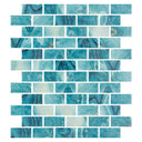 Forest Aqua, 1" x 2" - Glass Tile