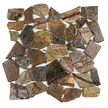 Forest Mix, Pebble Tile | Flat Stone Series | Natural Stone Mosaics