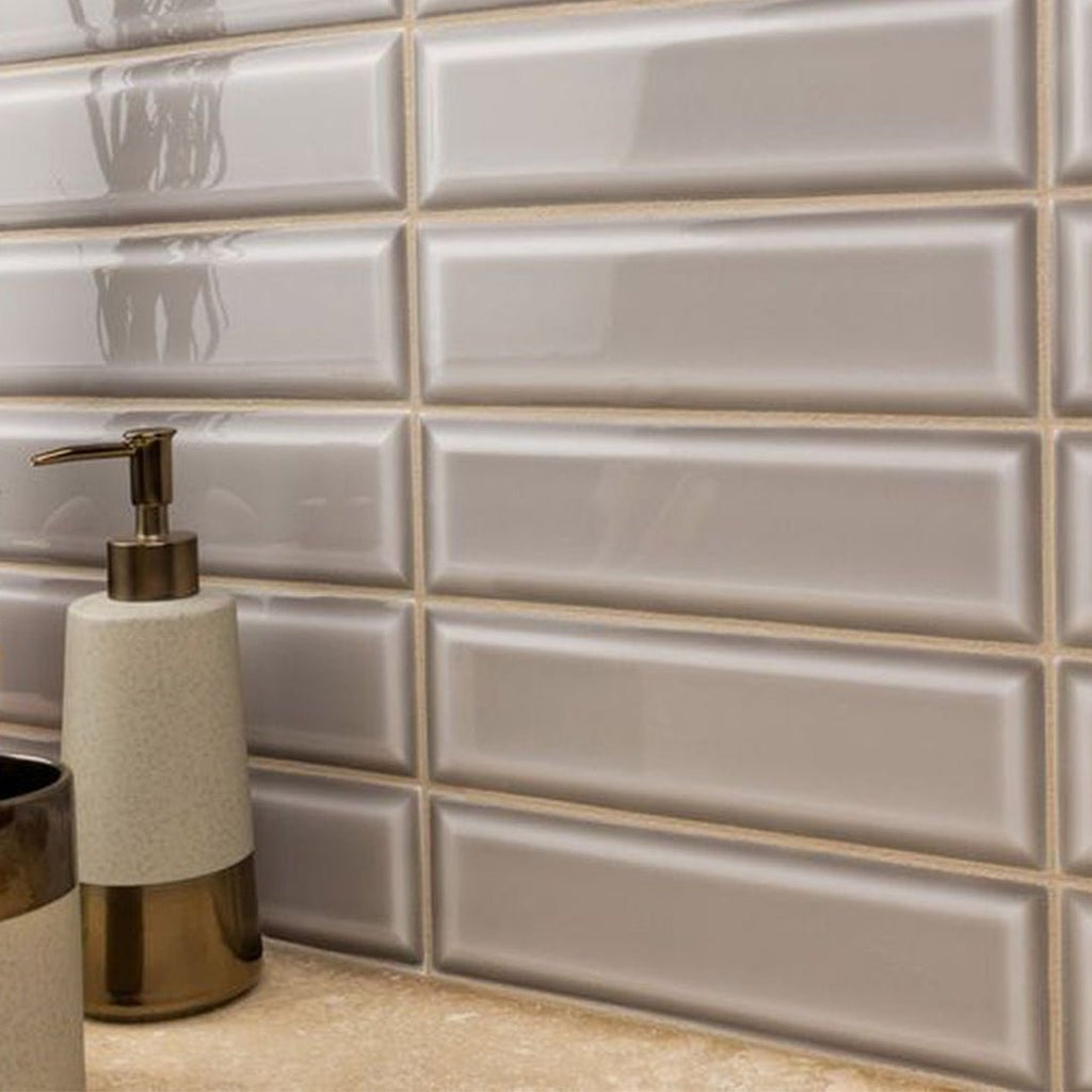 Fossil, 3" x 9" Ceramic Tile | Shower Wall & Kitchen Backsplash Tile