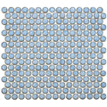 Glacier Blue, Penny Round Mosaic - Porcelain Tile