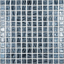 Glitter Black, 1" x 1" - Glass Tile