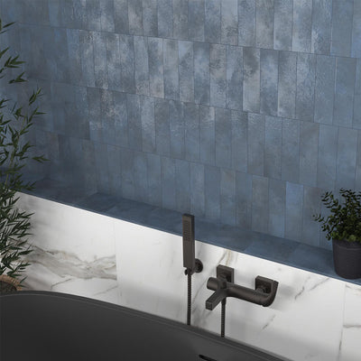 Greenland Cobalt, 2.5" x 9" | Porcelain Pool Tile & Backsplash Tile