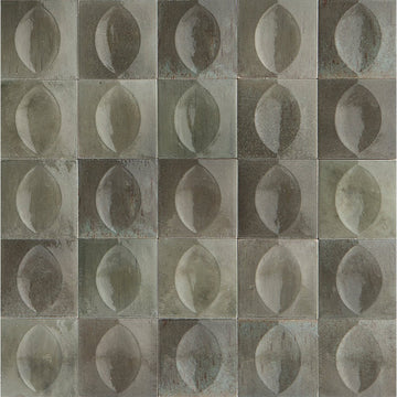 Grigio Glossy, 4" x 4" Egg Deco | EMCGLEEGRIGEGG | Porcelain Pool Tile