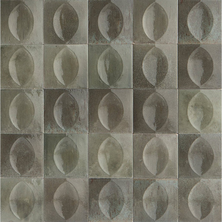 Grigio Glossy, 4" x 4" Egg Deco | EMCGLEEGRIGEGG | Porcelain Pool Tile