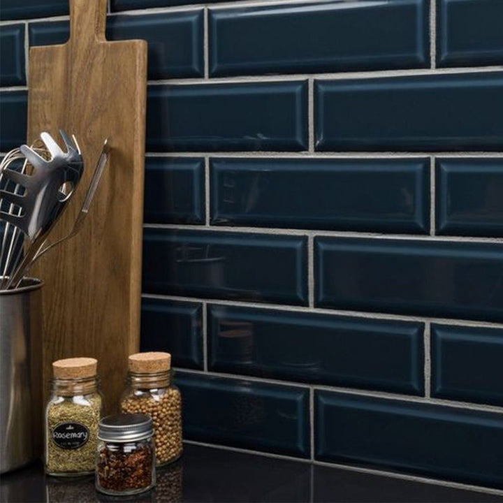 Indigo, 3" x 9" Ceramic Tile | Shower Wall & Kitchen Backsplash Tile