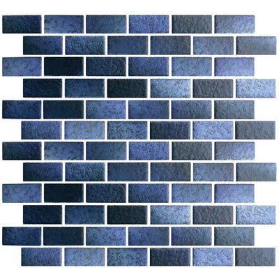 Indigo Matte, 7/8" x 1-7/8" | GLASSTEL-75 | Fujiwa Porcelain Pool Tile