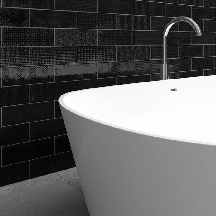 Ink 3D Mix, 4" x 12" Ceramic Tile | Kitchen Backsplash Tile by MSI