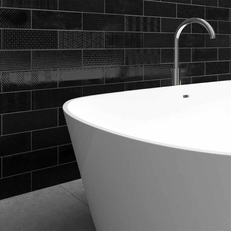 Ink 3D Mix, 4" x 12" Ceramic Tile | Kitchen Backsplash Tile by MSI