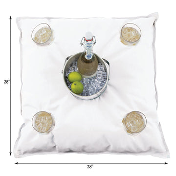 Kai Cocktail Caddy, White | Pool Float Accessory