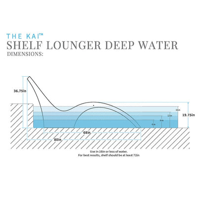 Kai Deep Water Shelf Lounger, White | Pool and Patio Lounge Chair