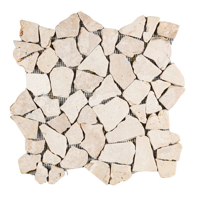 Kuta White, Pebble Tile | Flat Stone Series | Natural Stone Mosaics