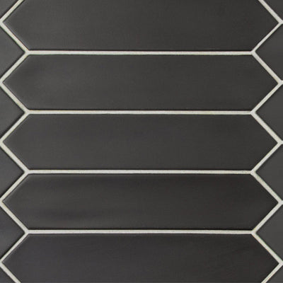 Lanse Black Picket, 2" x 10" Ceramic Tile | Backsplash Tile