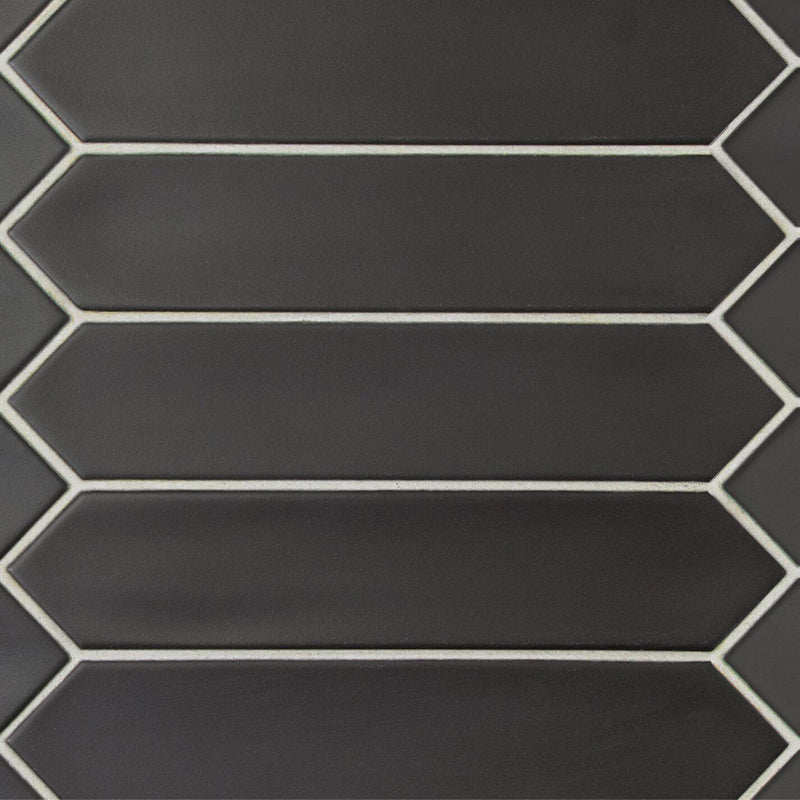 Lanse Black Picket, 2" x 10" Ceramic Tile | Backsplash Tile