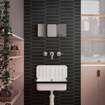 Lanse Black Picket, 2" x 10" Ceramic Tile | Backsplash Tile