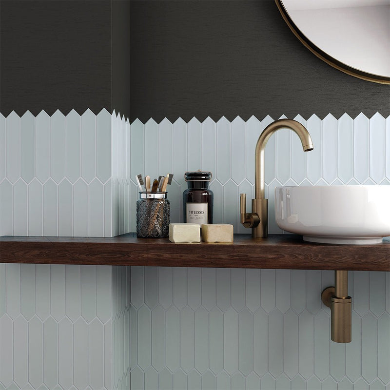 Lanse Blue Picket, 2" x 10" Ceramic Tile | Backsplash Tile