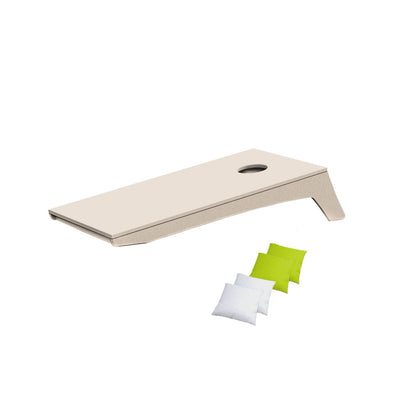 Ledge Lounger Cornhole Game | Cloud board with White and Lime Green Bags | Luxury Outdoor Games