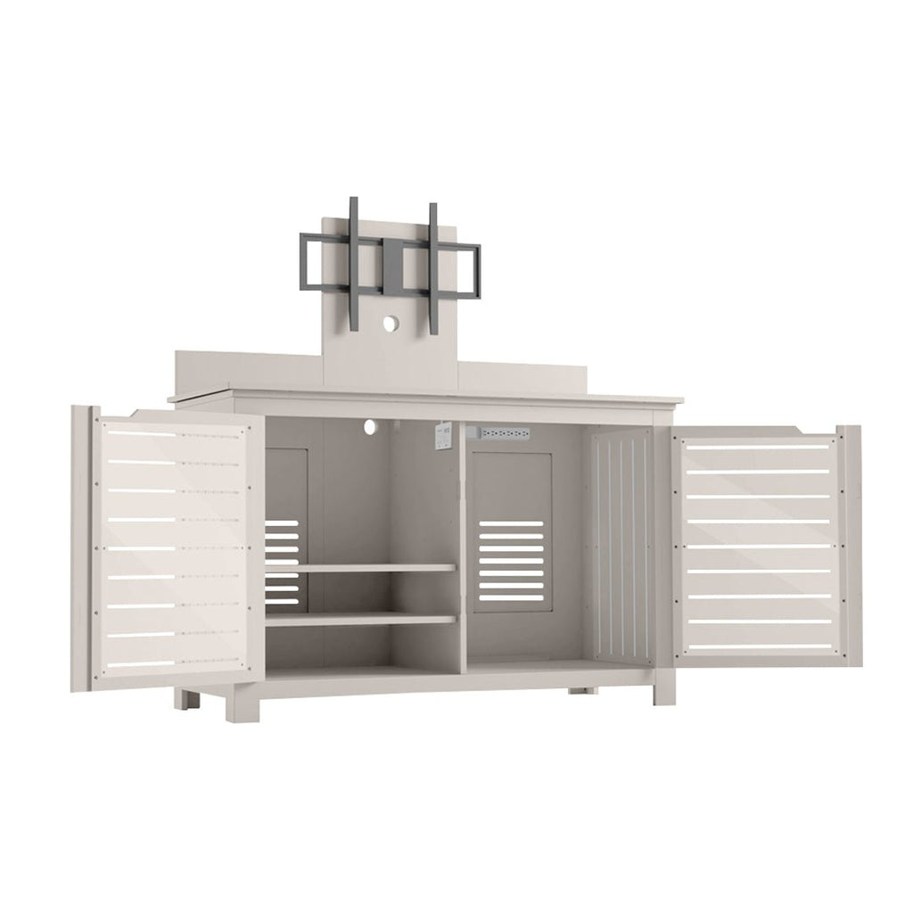 Ledge Lounger Mainstay Bar Credenza | Outdoor Entertainment Center | With TV Mount, Cloud