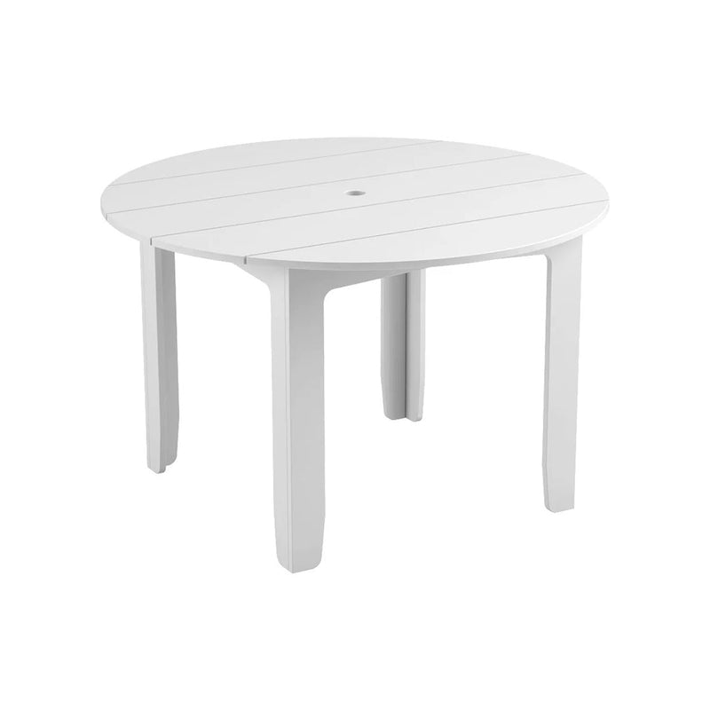 Ledge Lounger Mainstay Round Dining Table | Patio Dining Set - White