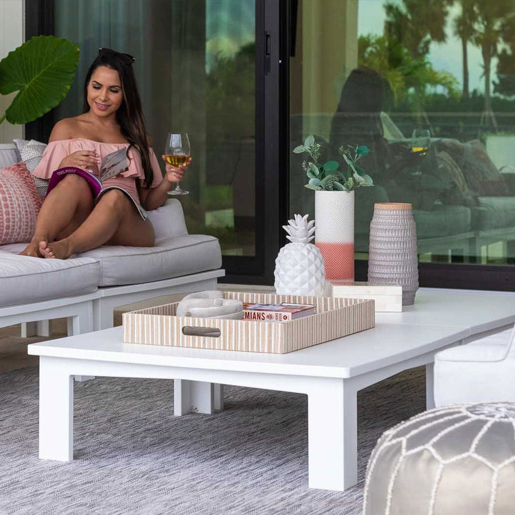 Ledge Lounger Mainstay Square Coffee Table | Patio Side Table