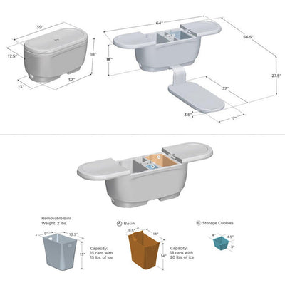 PartyPad Swim-Up Bar for Swimming Pools | Ledge Lounger Pool Accessories