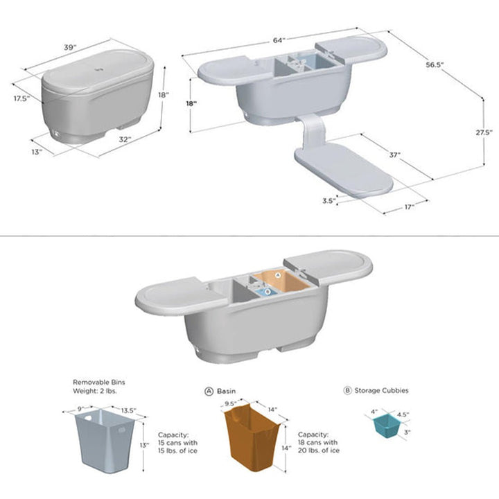 PartyPad Swim-Up Bar for Swimming Pools | Ledge Lounger Pool Accessories