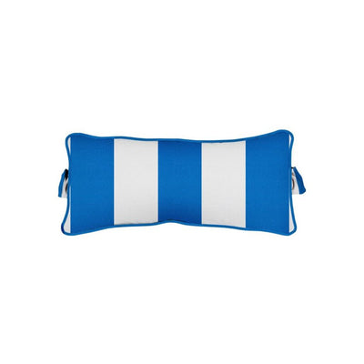 Signature Headrest Pillow | Ledge Lounger Pool Accessories | Blue Stripe