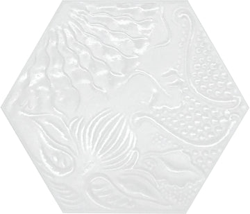 Lux White, Hexagon Porcelain Tile | CODGAUDLWHHX | IWT Tesoro