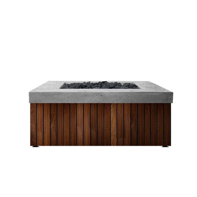 Manchester Fire Table, Pewter | Outdoor Gas Fire Pit by Prism Hardscapes