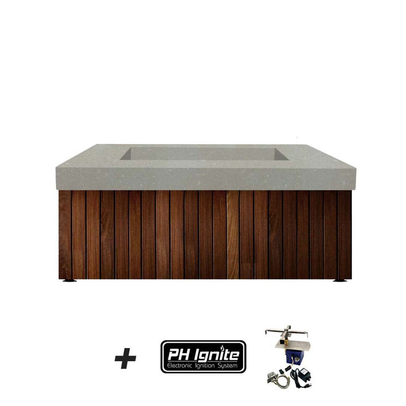 Manchester Fire Table, Natural with PH-Ignite | Outdoor Gas Fire Pit by Prism Hardscapes